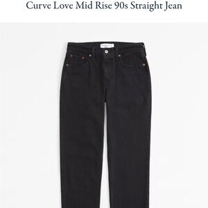 Curve Love Mid Rise 90s Straight Jean (Size: 26 regular)